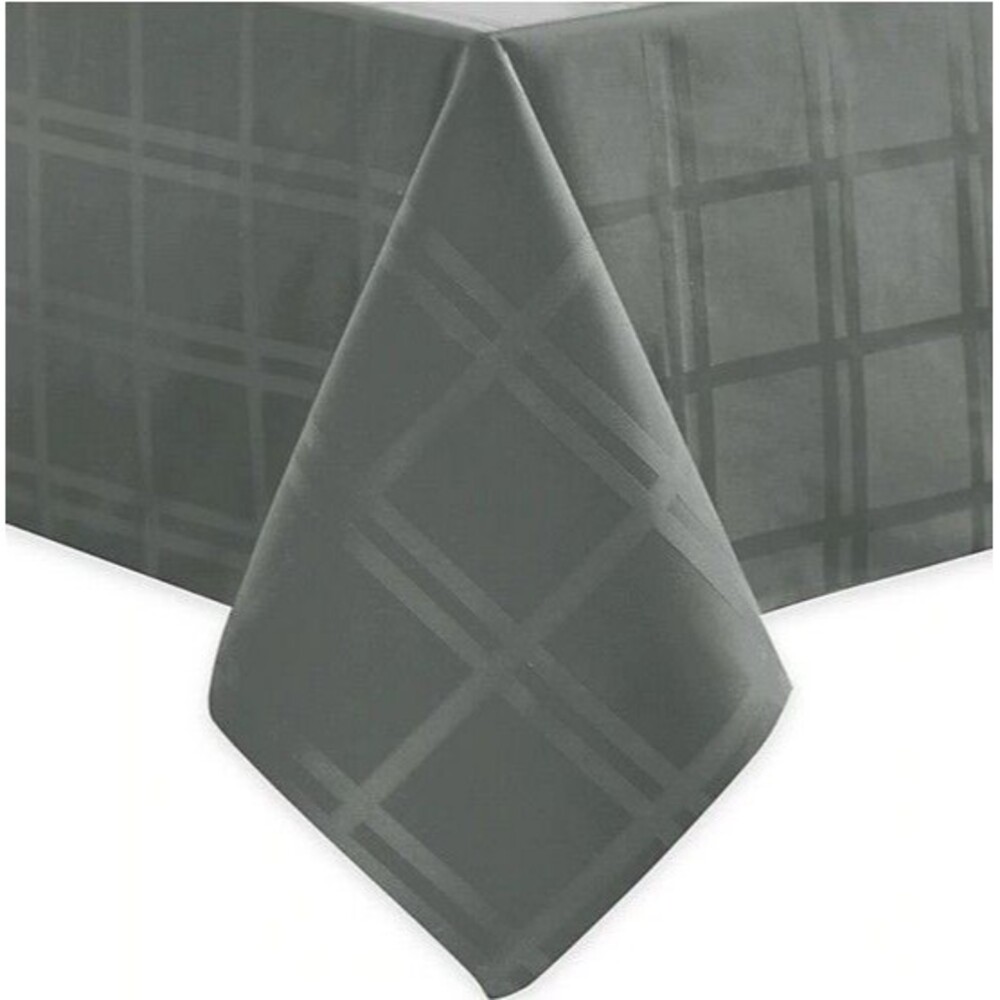 Origins Fabric Tablecloth 60" Round Spill Proof Easy Care Charcoal Gray